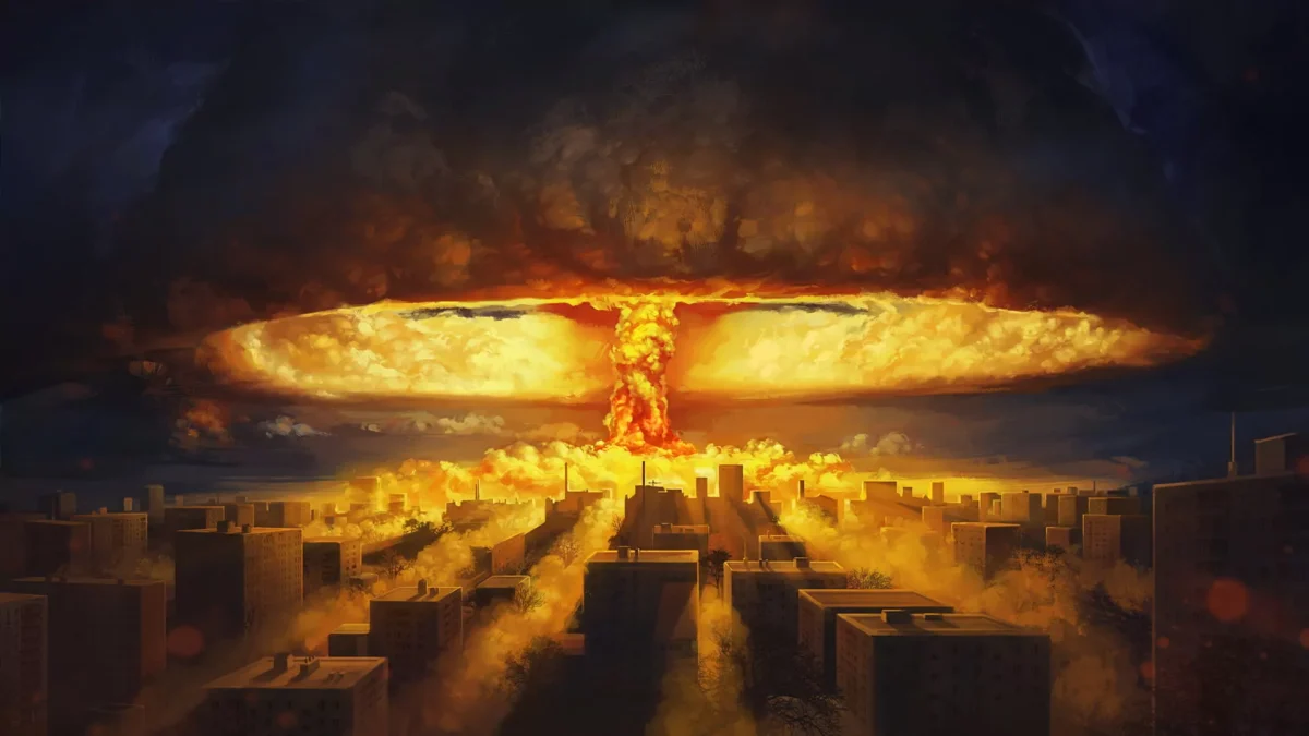 nuclear explosion illustration
